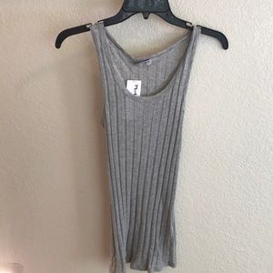 Grey Ribbed Tank Top/Cami